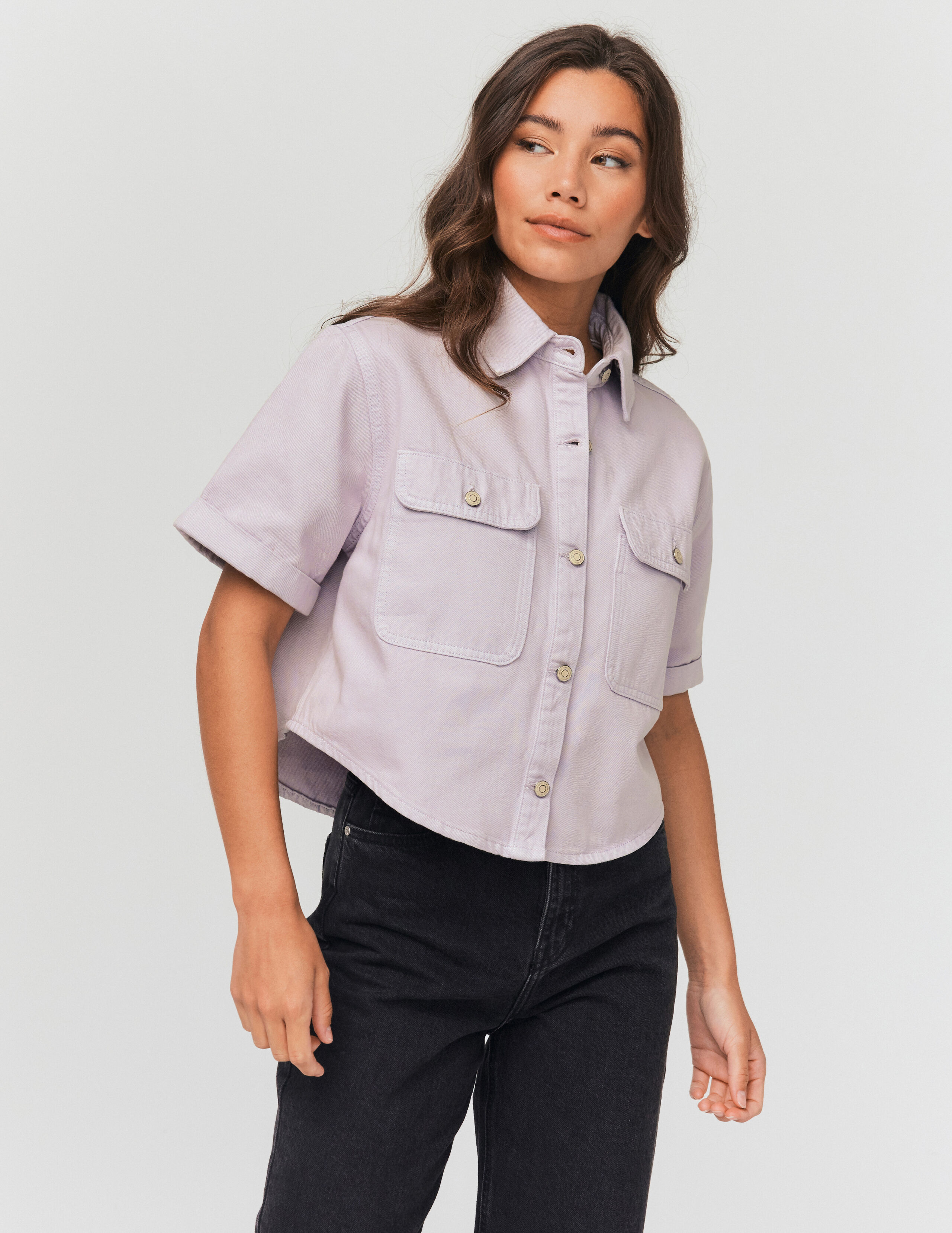Veste en jean manches courtes best sale