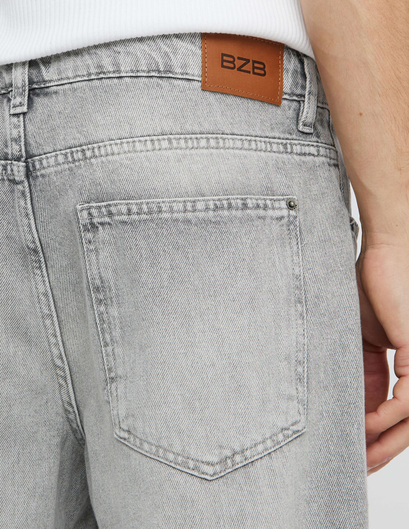 Jean relaxed gris