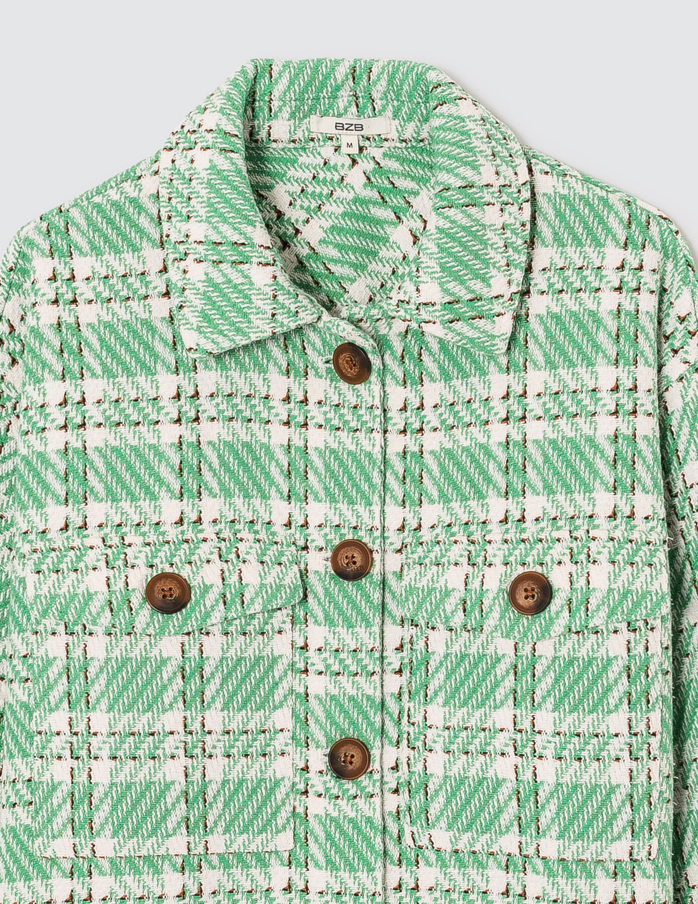 Surchemise tweed à carreaux