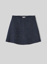 Jupe patineuse en tweed