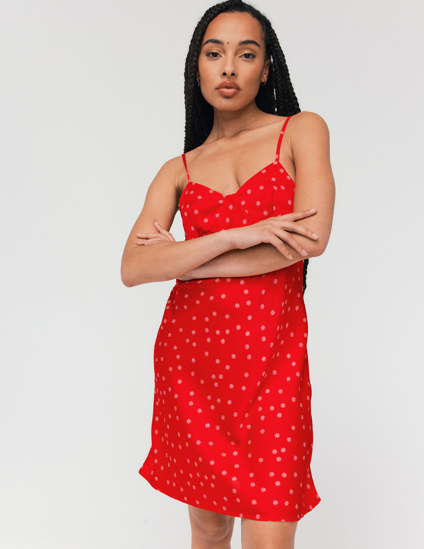 Robe satin imprimée