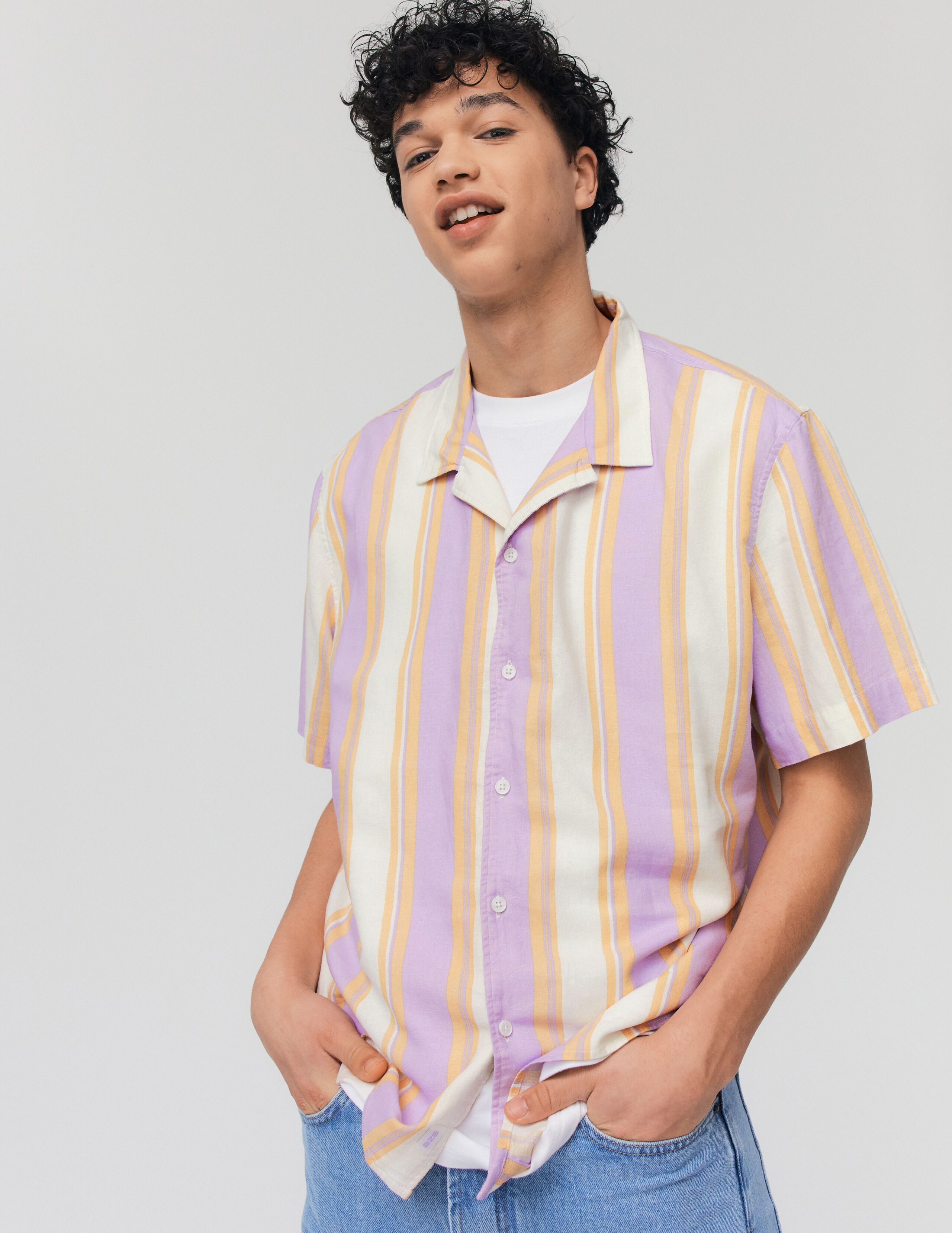 Chemise discount homme violette