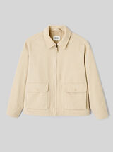 Veste zipp&eacute;e col velours