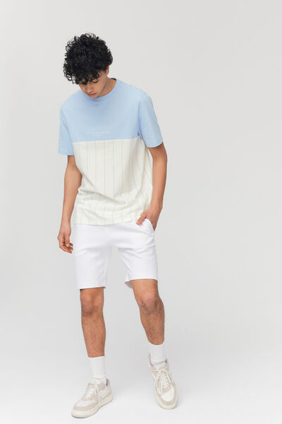 T-shirt rayé colorblock