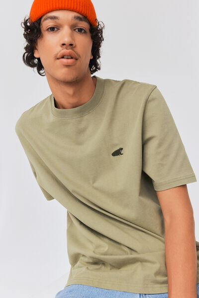 T-shirt message brodé