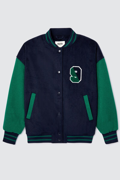 Veste bomber manches contrastées