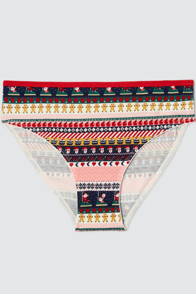 Culotte imprimée Noël Multicolore