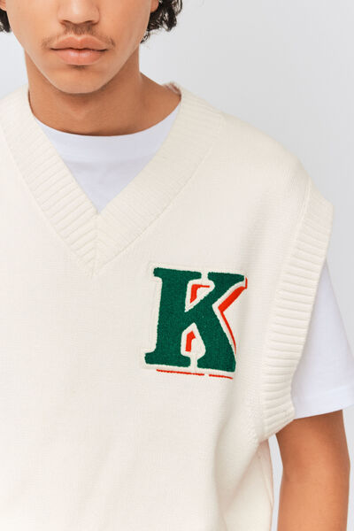 Pull sans manches avec patch