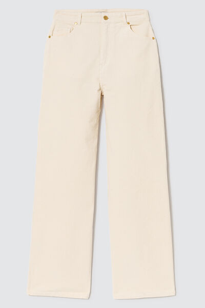 Pantalon straight velours fin