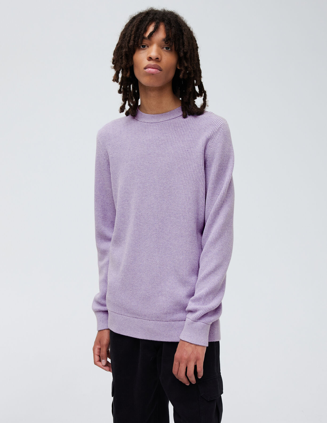 Pull côtelé coton neps