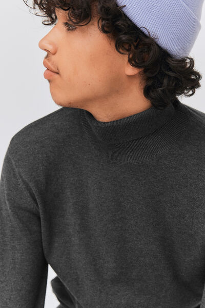 Pull col roulé