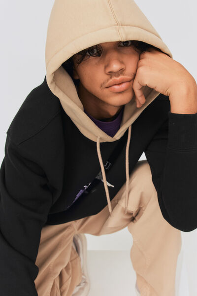 Sweat à capuche imprimé devant dos
