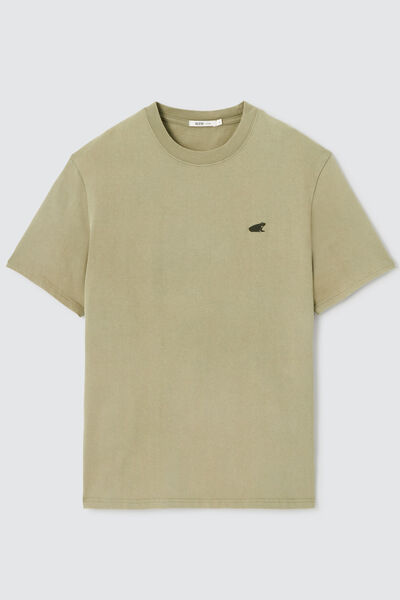 T-shirt message brodé
