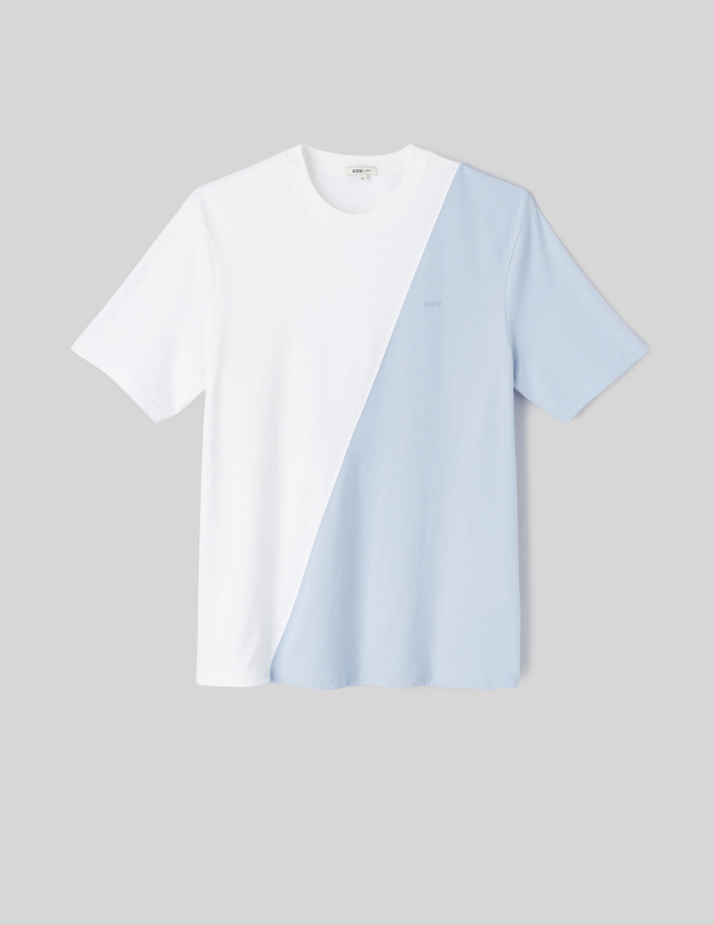 T-shirt colorblock en diagonale