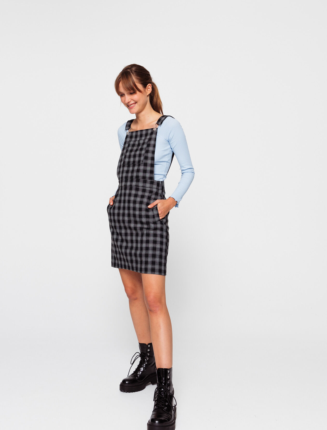 Robe salopette outlet à carreaux