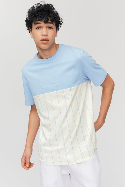 T-shirt rayé colorblock
