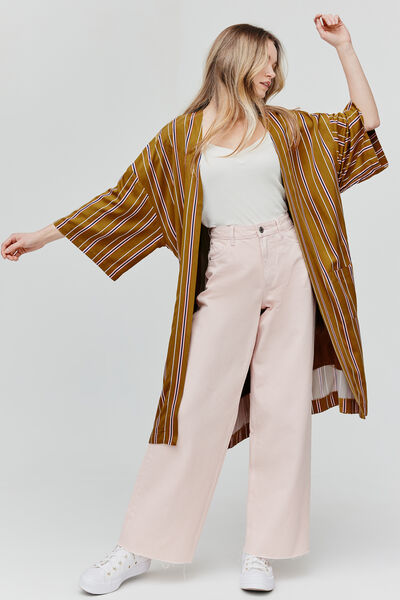 Kimono long rayé