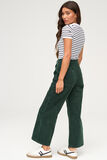 Pantalon wide leg court en velours en coton iab