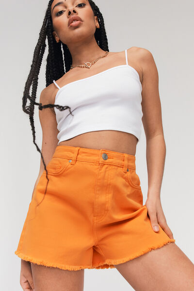 Short jean couleur
