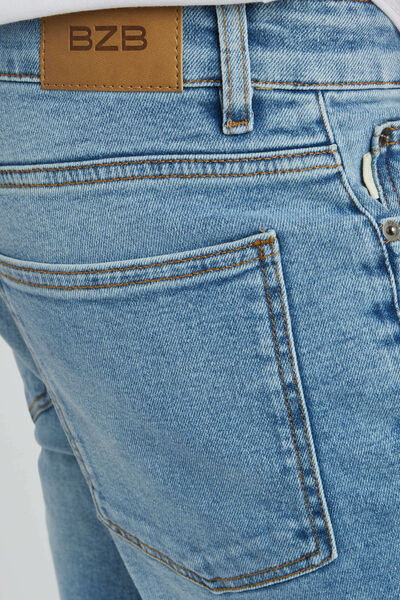 Jean straight triple stone