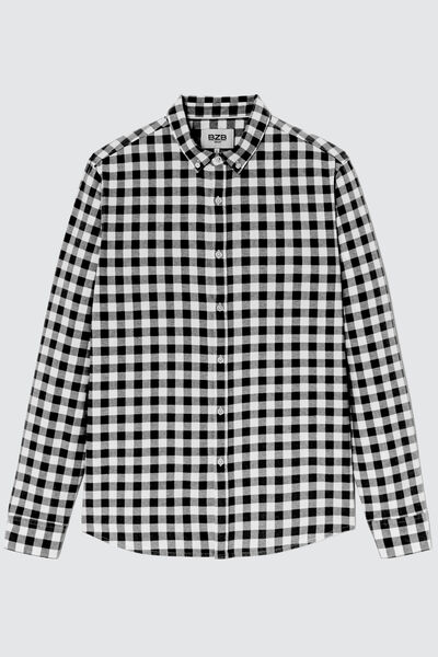 Chemise droite à carreaux