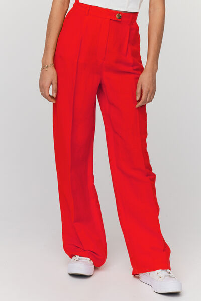Pantalon straight en lin