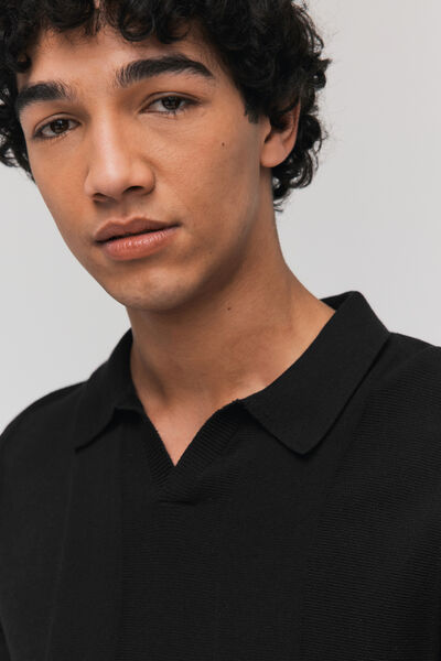 Polo maille fantaisie