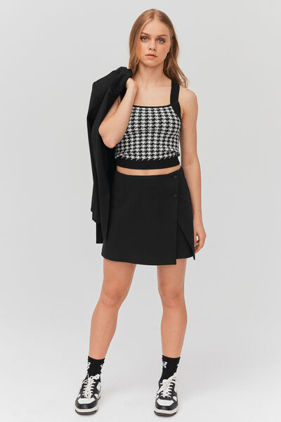 Jupe short portefeuille en polyester recyclé