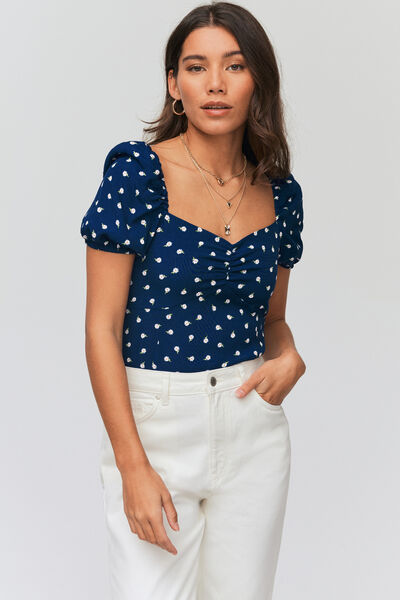 Blouse à imprimé fleuri