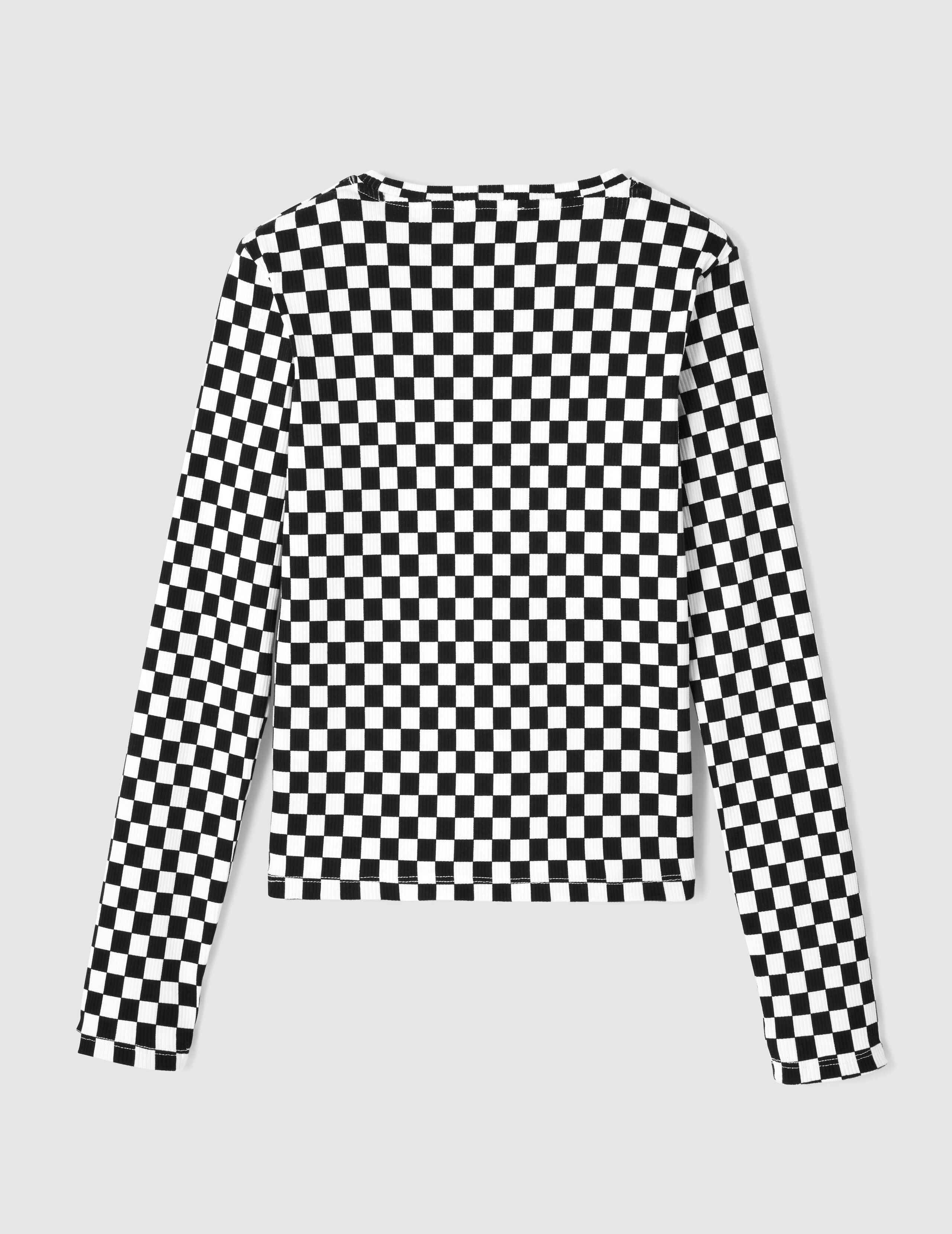 T shirt new arrivals manche longue damier