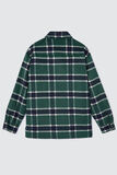 Veste surchemise à carreaux en laine