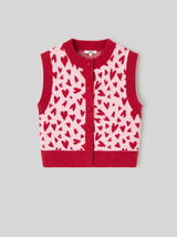 Gilet sans manche motif c&oelig;ur