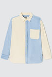 Surchemise en velours  colorblock
