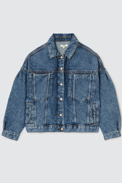 Veste en jean boutons bijoux