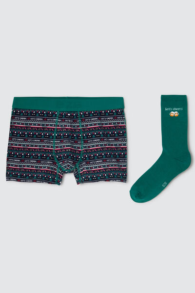 Boxer et chaussettes Noel