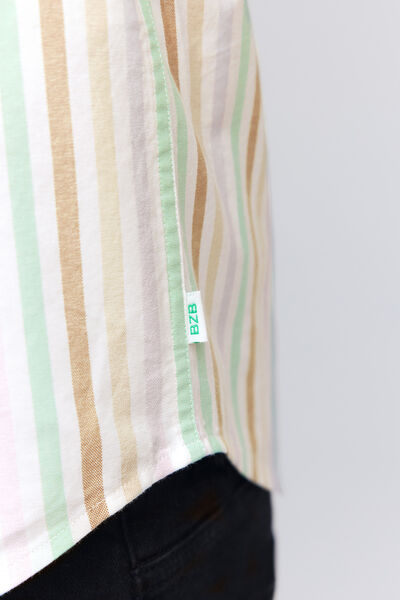 Chemise rayée coupe droite