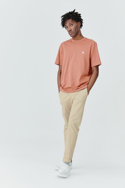 Pantalon chino ajusté en coton Bio