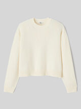 Pull broderie florale