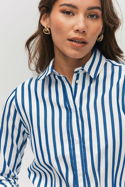 Chemise cropped rayée