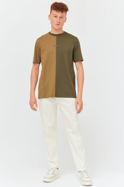 T-shirt colorblock brodé