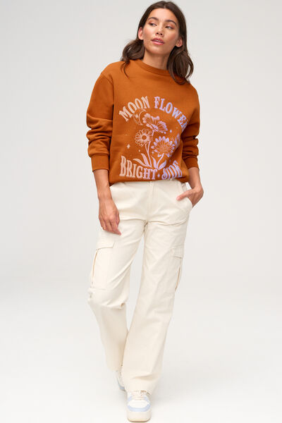 Sweat col rond oversize imprim&eacute;