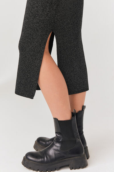 Jupe longue pailleté en maille