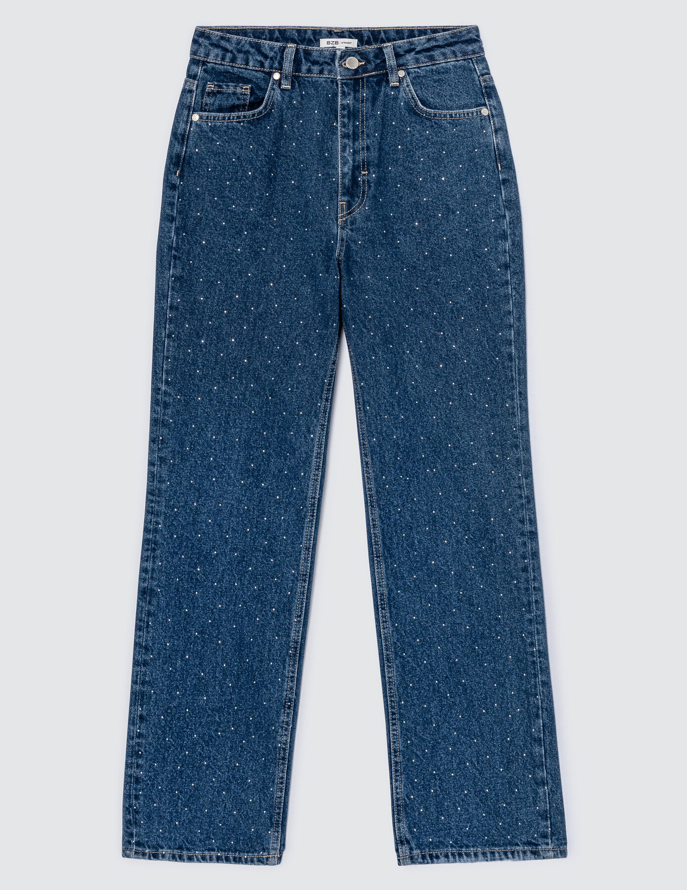 Jean straight à strass