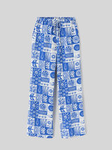 Pantalon fluide imprimé