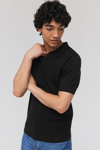 Polo maille fantaisie