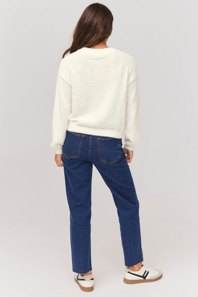 Pull maille col rond