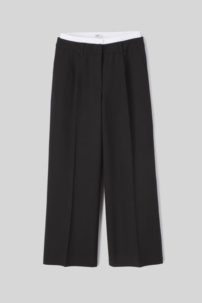 Pantalon tailleur caleçon intégré Noir