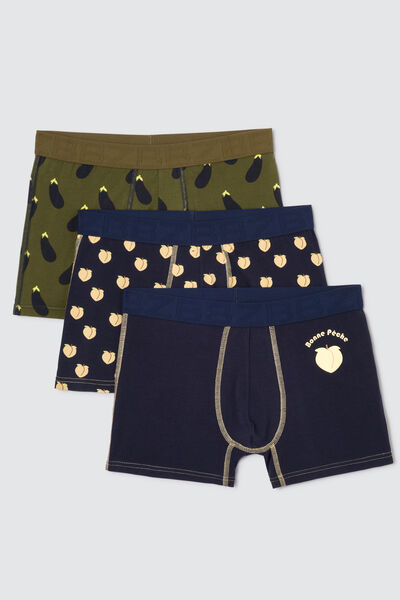 Lot de 3 boxers fruits