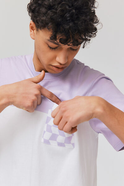 T-shirt poche printé