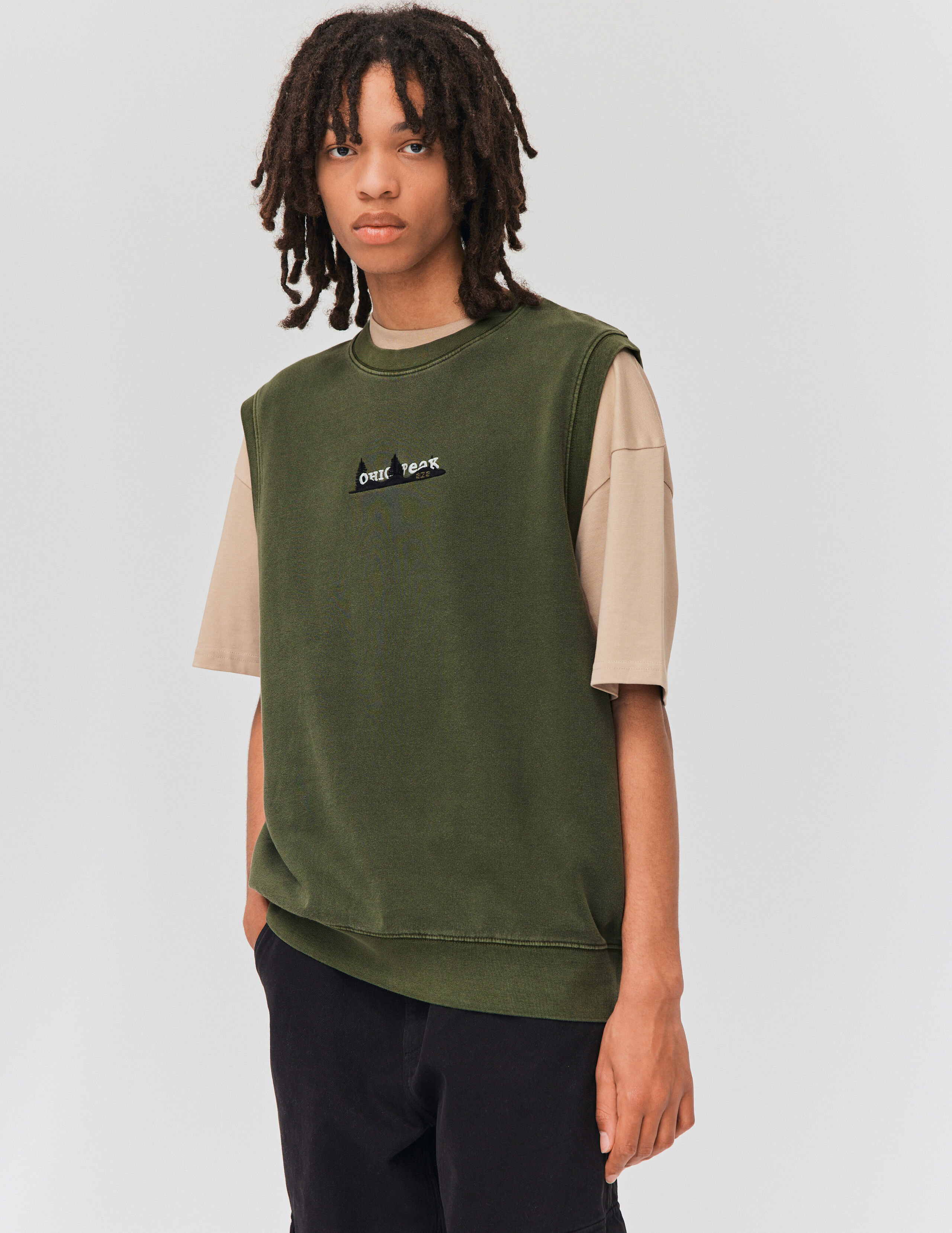 Sweat zippé hotsell sans manche homme
